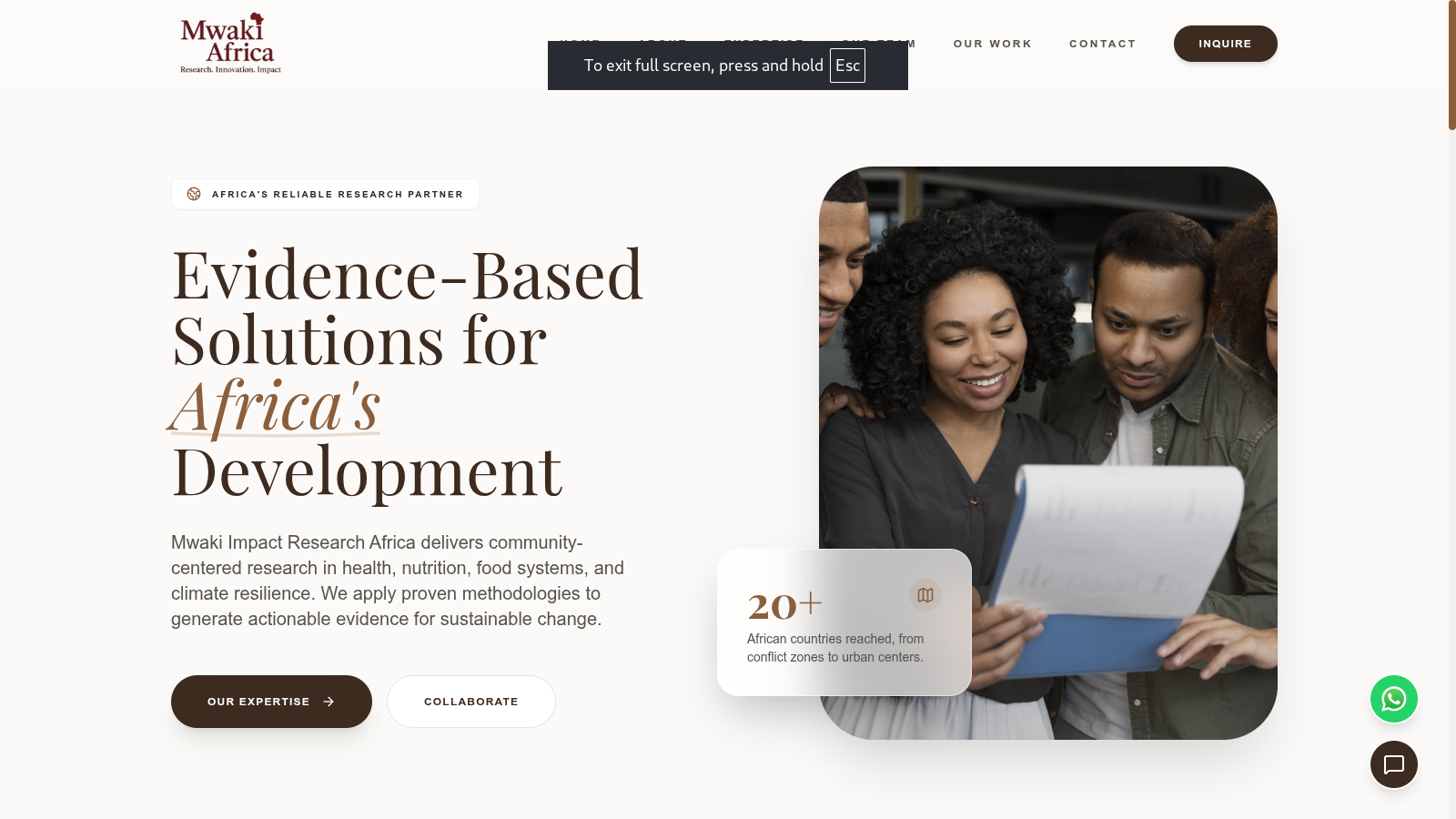 Mwaki Impact Research Africa